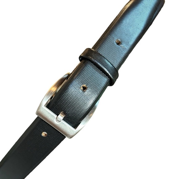 Jhane Barnes Mens Genuine Leather Black Belt Size 38 - Picture 1 of 11